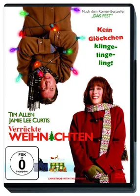 A DVD cover for the movie "Verrückte Weihnachten" (Christmas with the Kranks), featuring the two main actors.