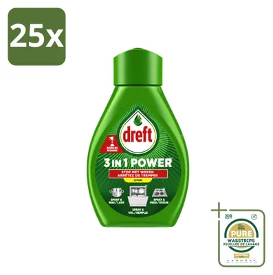 Produktbild von 25 x Dreft 3-in-1 Power Spray Zitronen-Nachfüller 500 ml - Vorratspackung - 25 Stücke