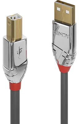 Produktbild von Lindy 36643, 3 m, USB A, USB B, USB 2.0, 0,48 Gbit/s, Grau