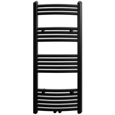 Immagine prodotto di Radiatore Centrale Portasciugamano Curvo Nero 500 x 1160 mm