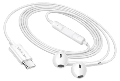 Produktbild von Mayaxess, USB-C Kopfhörer mit Mikro für Xiaomi 15 Pro, Weiß