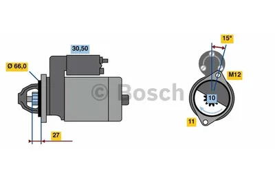 Produktbild von BOSCH 0 986 024 010 Starter Anlasser 1,1kW für AUDI A4 Avant (8K5, B8) 12V
