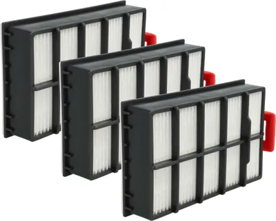 Produktbild von vhbw 3x Staubsaugerfilter kompatibel mit Bosch BGS62531IL/03, BGS62531IL/04, BGS6ALL/03, BGS6ALL/04 Staubsauger - HEPA-Filter Schwarz Weiß