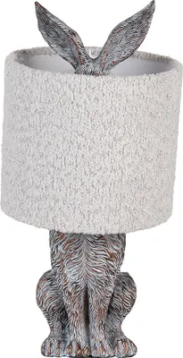 Produktbild von Clayre & Eef Tischlampe Kaninchen Ø 20x43 cm Braun Grau Kunststoff
