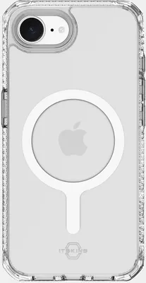 Productafbeelding van ITSKINS Level 2 HybridMagClear R Transparante iPhone 16e MagSafe hoesje, harde achterkant, schokbestendig - Transparant
