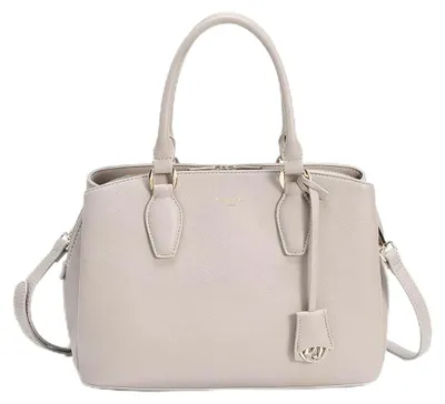 Obrázok produktu pre David Jones – Dámska kabelka, elegantný model s rúčkou, vyrobená z umelého materiálu (Imitácia kože), farba: taupe