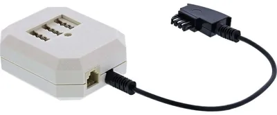 Image de InLine® 69901 Adaptateur TAE, TAE-F prise sur TAE NFF + RJ11 (6P4C) prise femelle, 0,2m