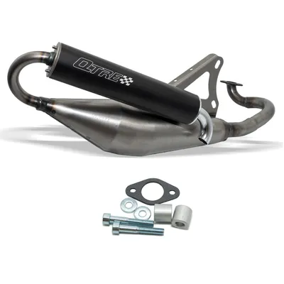 Immagine prodotto di Silenziatore Tecnigas Q-TRE nero, 50 ccm, 2 tempi, con omologazione (ABE) per Keeway RY6 50