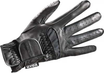 Produktbild von Uvex Reithandschuh twinflex black hoher Tragekomfort schwarz Stretch Einsatz touchscreenfähig, Handschuhgröße:9.5