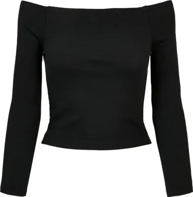 Produktbild von Urban Classics - Oberteil Schulterfrei für Damen Langärmlig TN1196 (S) (Schwarz)
