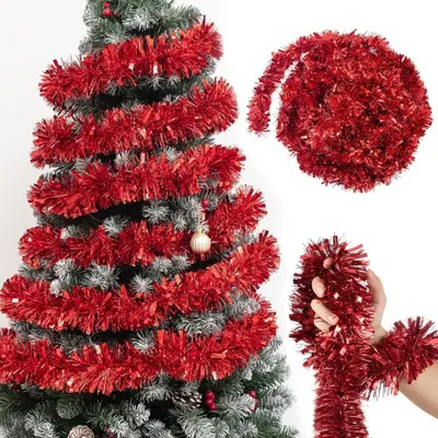 Image de Guirlande lumineuse rouge, 5 x 2 mètres, brillante, pour la décoration de Noël
