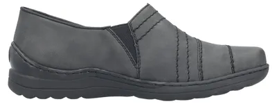 Imagen del producto de Zapatos de mujer Rieker, mocasines, cómodos, color gris, para uso diario