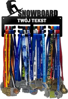 Zdjęcie produktu dla Wieszak na medale SNOWBOARD twoje imię dowolny tekst 197.1