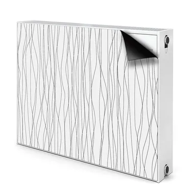 Produktbild von Magnet Heizkörperabdeckung Heizkörperverkleidung Verkleidung Abdeckung 110x60 cm  - Schwarz, Dreiecke
