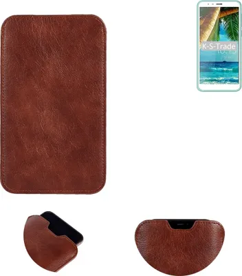 Produktbild von K-S-Trade Schutzhülle Handyhülle kompatibel mit BQ Mobile BQ-5302G Velvet 2 Handytasche Kunstleder Sleeve in braun