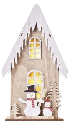 Produktbild von LED-WEIHNACHTSHAUS, 16 x 11,5 x 28,5 cm innen, warmweiß, Timer
