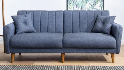 Immagine prodotto di Hanah Home, Aqua- UNQ1314, blu scuro, divano letto, struttura: Legno di carpino / metallo