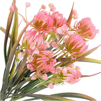 Produktbild von Künstliche Deko Kunstblumen Blumen Pflanzen Kunstpflanzen Dekoration Zweig Blatt Rose 32cm