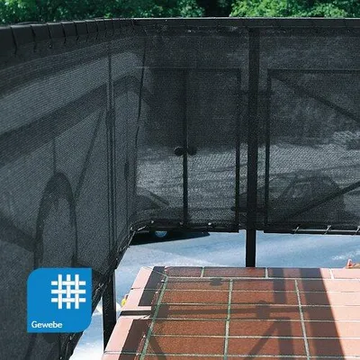 Produktbild von Zaunblende blickdicht 1,5x25m grau - Großrolle