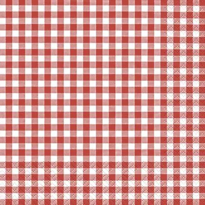 Image de Serviettes 33x33 cm - Karo red
