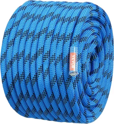 Zdjęcie produktu dla Lina statyczna do wspinaczki 12,7 mm, 38 m (125 stóp), lina do wspinaczki skałkowej na świeżym powietrzu, niebieska
