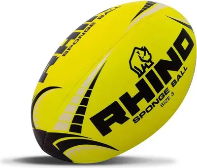 Obrázok produktu pre Ragbyová lopta Rhino Sponge - veľkosť 3 Fluorescenčná žltá mäkká lopta