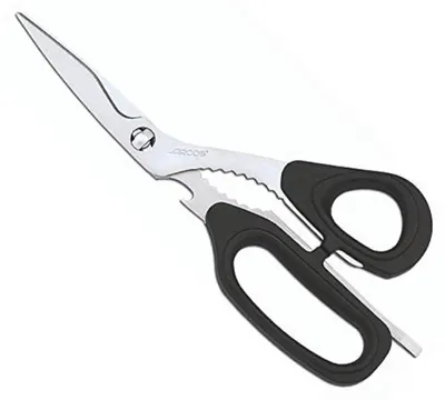 Küchenschere 21,5 cm Edelstahl schwarz asymmetrisch