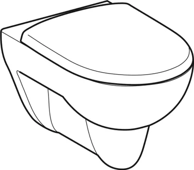Produktbild von Geberit Renova Set Wand-WC-Tiefspüler mit WC-Sitz Befestigung von unten, 1 Stk.