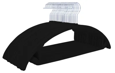 Produktbild von MIZGI Premium-Samt-Kleiderbügel, robust, rutschfest, Keine Schulterbelastung, Kl