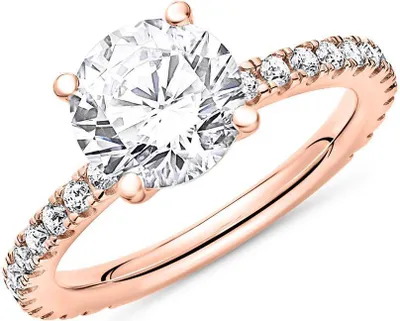 Produktbild von Rosévergoldeter 925er Silber Verlobungsring mit Zirkonia von JEWLIX