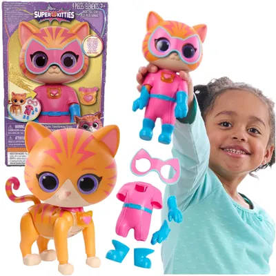 Produktbild von Disney Junior Super Kitties Super Kitties Interaktive Figur Ginny/Gosia 20 cm + Zubehör Licht Sound