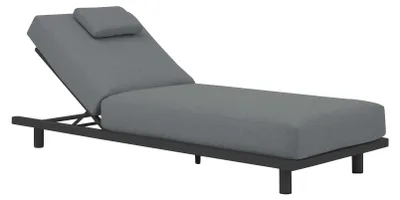 Produktbild von Sonnenliege Ostuni | Crepe Grey & Black | Aluminium und Textilene | 2er Set