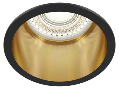 Zdjęcie produktu dla Lampa wpuszczana, czarne złoto, gniazdo GU10, średnica 6,8 cm