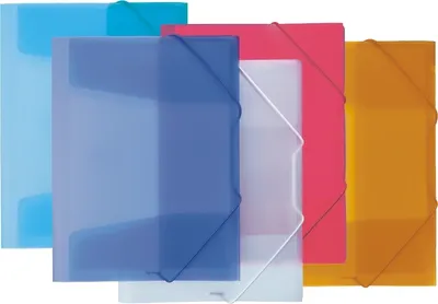 Produktbild von Gummizugmappe A4 PP gelb Packung mit 12 Stück