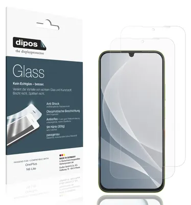 Obrázek produktu pro 2x ochranná fólie pro OnePlus N6 Lite, matná povrchová úprava - nárazuvzdorná fólie 9H, materiál: sklo (dipos Glass), plast