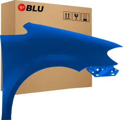 Immagine prodotto di BLU Parafango compatibile con VW Volkswagen Touran 1T2 LC5C Destra Blau Biscay Blau | 2007-2010 | Anteriore | Verniciato | Pronto per il montaggio | Acciaio