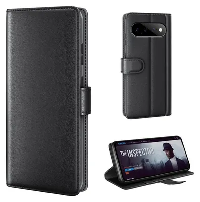 Produktbild von Echtleder Handyhülle für Google Pixel 11 Pro XL Lederhülle Cover Case Tasche Klapphülle Fliphülle Leder Hülle Farbe: Schwarz