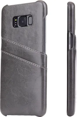 Produktbild von Case für Samsung Galaxy S8 Plus 6.2 Zoll Hülle mit 2 Kartenfächern Hardcase in Kunstleder Soft Touch Handy Schutzhülle