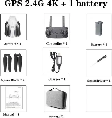 Zdjęcie produktu dla S162 Dron Gps 4k Hd 1080p 5g Wifi Fpv Quadcopter Lot 20 Minut Rc Odległość 500m Smart Return Pro 2.4G GPS 4K