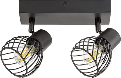 Produktbild von Rabalux 73002 Deckenstrahler 2 Spots Aberama, E14, schwarz, Kugel-rund, Industriell, ø85mm
