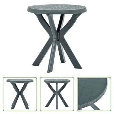 Immagine prodotto di The Living Store Tavolo da bistrot verde Ø70 cm in plastica