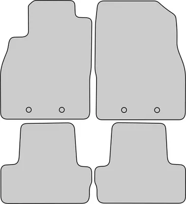 Produktbild von Exclusive Design Fußmatten passend für Opel Ampera Bj. 2012-2016, Naht:Silber. Deluxe Velours