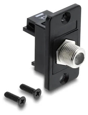 Obrázok produktu pre DELOCK Panel Mount F samica – F samica, čierna