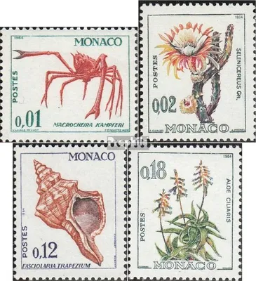 Produktbild von Briefmarken Monaco 1964 Mi 773-776 (kompl.Ausg.) postfrisch Fauna und Flora