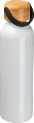 Produktbild von Trinkflasche aus recyceltem Aluminium / 600 ml / Farbe: weiß