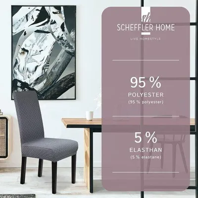 Obrázok produktu pre Famanu Stuhlhussen, elastické, sivé – sada 4 kusov