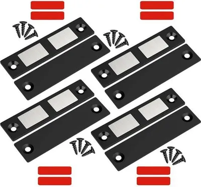Immagine prodotto di Set di 4 robusti chiavistelli magnetici in metallo per porte