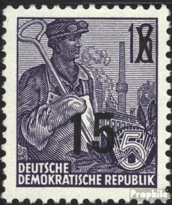 Produktbild von Briefmarken DDR 1954 Mi 438 postfrisch Fünfjahresplan (III) (neuer Wertaufdruck)