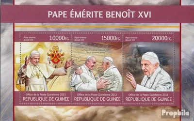 Produktbild von Briefmarken Guinea 2013 Mi 9765-9767 Kleinbogen (kompl. Ausgabe) postfrisch Papst Benedikt XVI