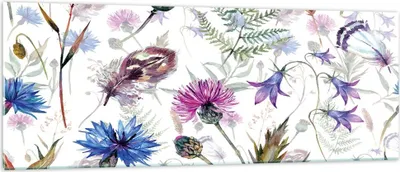 Produktbild von Bilder auf glas - Blume Wiese Natur - 140x50cm - Glasbilder - Wandbilder - Kunstdruck - zum Aufhängen bereit - Wanddekoration aus Glas - Glas Bilder - Wandbild auf Glas - Einteilig - GAB140x50-3838